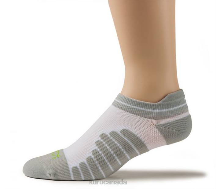 Kuru Socks Gray/White Unisex SPARC 2.0 ANKLE 84BZ216