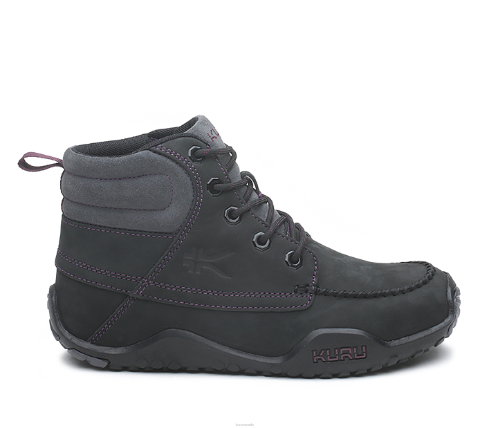 Kuru Shoes Jet Black/Basalt/Fig Purple Women QUEST 84BZ130