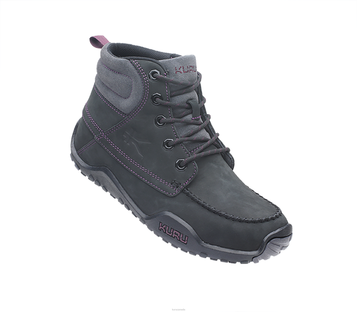 Kuru Shoes Jet Black/Basalt/Fig Purple Women QUEST 84BZ130
