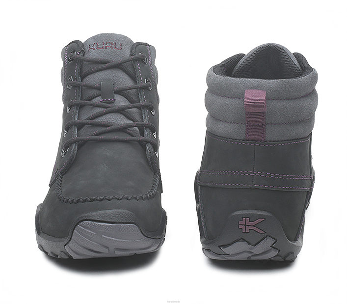 Kuru Shoes Jet Black/Basalt/Fig Purple Women QUEST 84BZ130