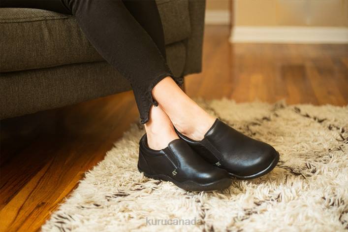 Kuru Shoes Jet Black/Fog Gray Women KIVI WIDE 84BZ90