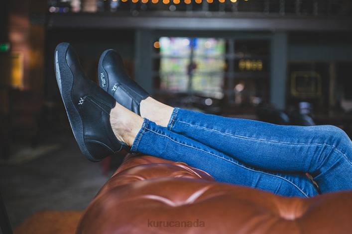 Kuru Shoes Jet Black/Fog Gray Women KIVI WIDE 84BZ90