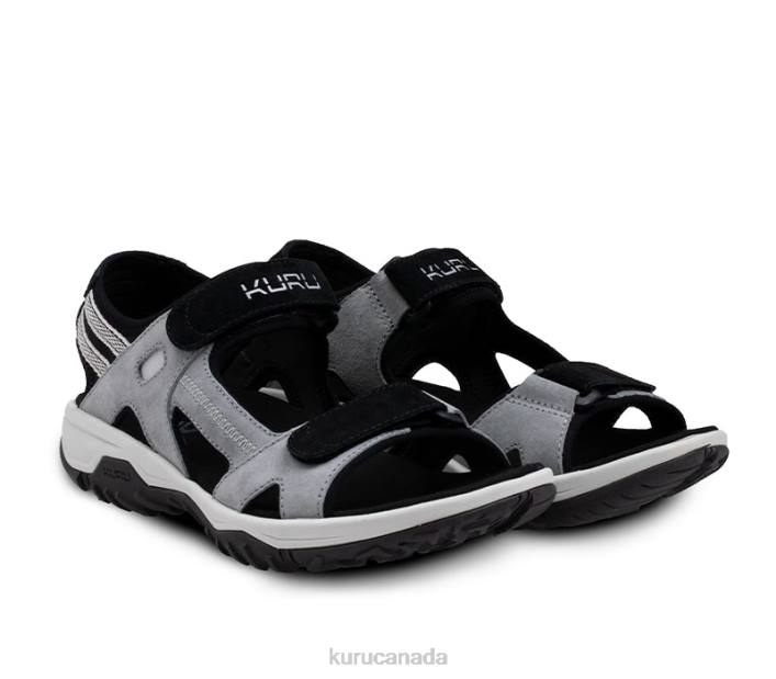 Kuru Shoes Fossil Gray/Sky Blue/Jet Black Women TREAD 84BZ125