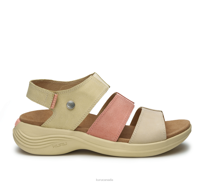 Kuru Shoes Straw/Light Peach Women CODA MUSE 84BZ110