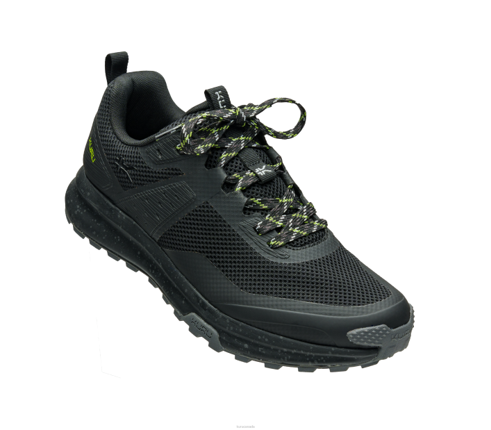 Kuru Shoes Jet Black/K U R U Green Men ATOM TRAIL 84BZ145