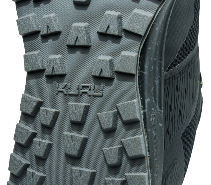 Kuru Shoes Jet Black/K U R U Green Men ATOM TRAIL 84BZ145