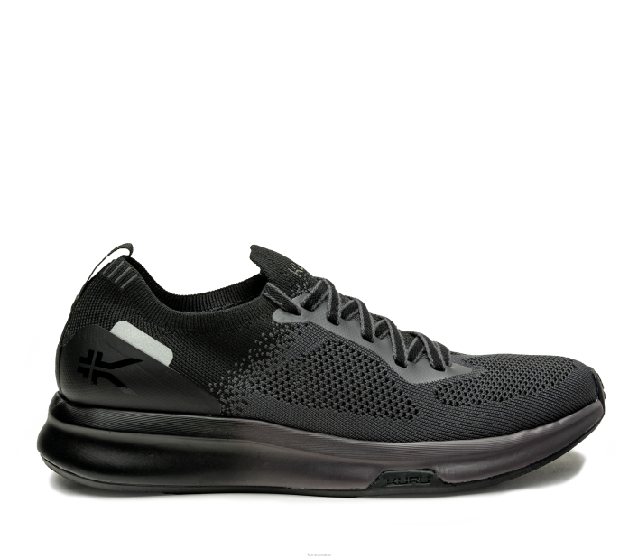 Kuru Shoes Jet Black/Smoke Gray Men FLUX 84BZ148