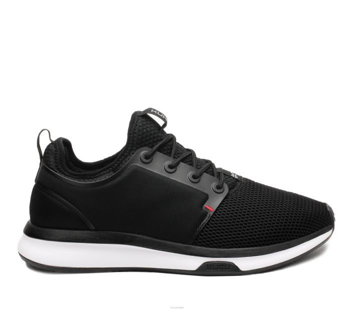 Kuru Shoes Jet Black/White/Fire Red Men ATOM 84BZ157