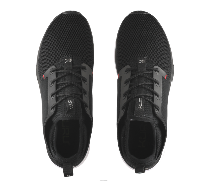 Kuru Shoes Jet Black/White/Fire Red Men ATOM 84BZ157