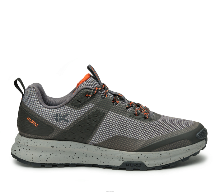 Kuru Shoes Lead Gray/Orange Spice Men ATOM TRAIL 84BZ138