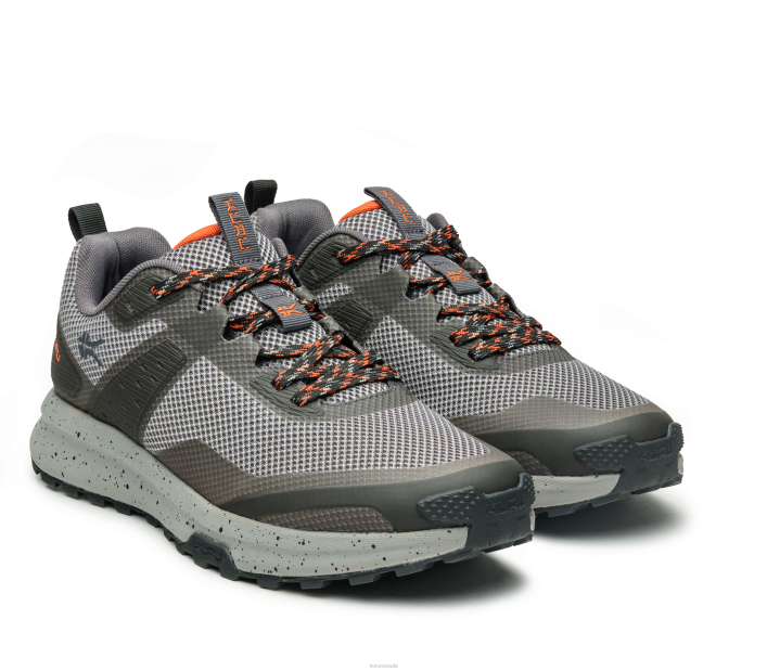 Kuru Shoes Lead Gray/Orange Spice Men ATOM TRAIL 84BZ138