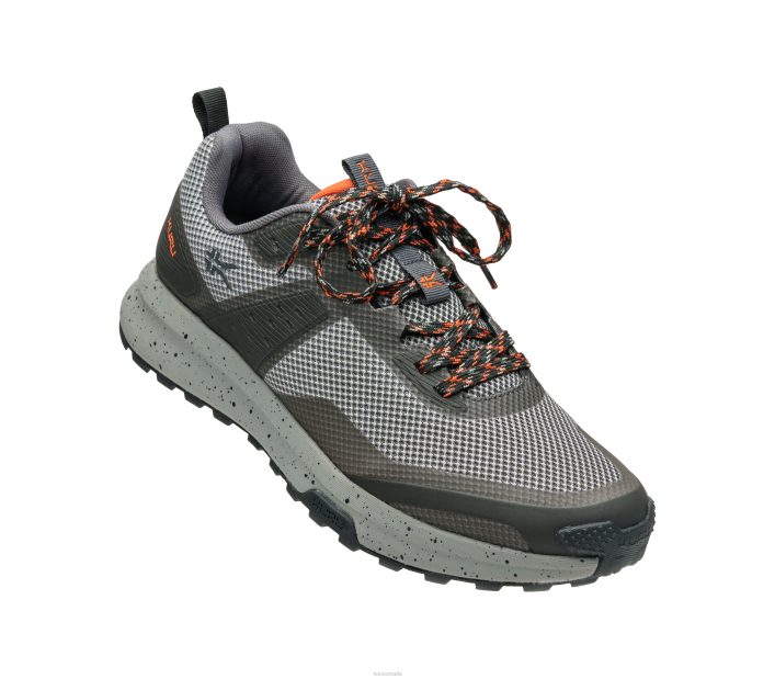 Kuru Shoes Lead Gray/Orange Spice Men ATOM TRAIL 84BZ138