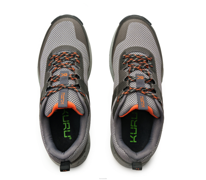 Kuru Shoes Lead Gray/Orange Spice Men ATOM TRAIL 84BZ138