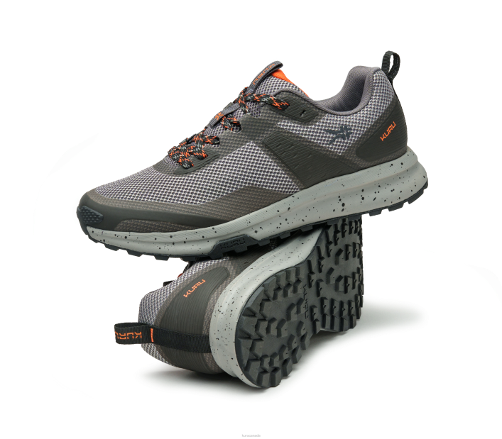 Kuru Shoes Lead Gray/Orange Spice Men ATOM TRAIL 84BZ138