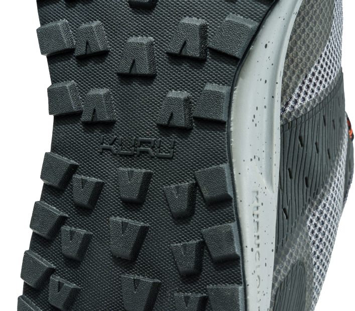 Kuru Shoes Lead Gray/Orange Spice Men ATOM TRAIL 84BZ138