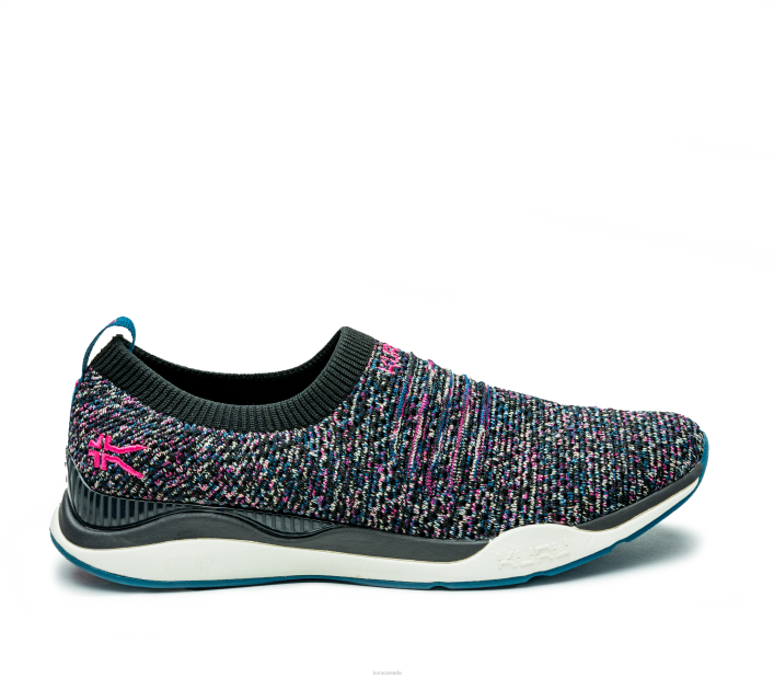Kuru Shoes Black/Confetti Women STRIDE 84BZ85