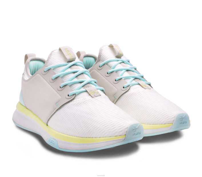 Kuru Shoes Bright White/Ice Blue Women ATOM WIDE 84BZ48