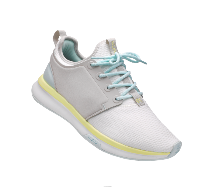 Kuru Shoes Bright White/Ice Blue Women ATOM WIDE 84BZ48