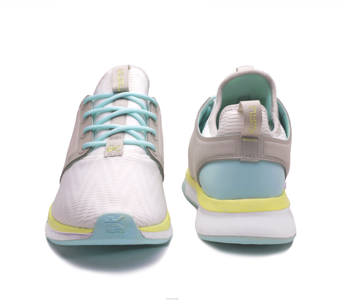 Kuru Shoes Bright White/Ice Blue Women ATOM WIDE 84BZ48