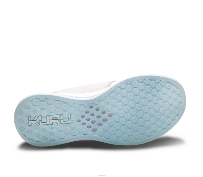 Kuru Shoes Bright White/Ice Blue Women ATOM WIDE 84BZ48