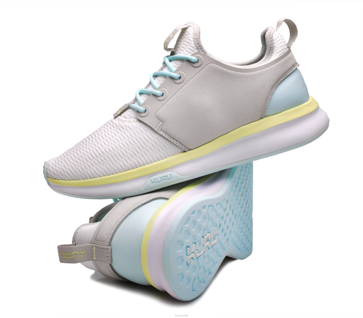 Kuru Shoes Bright White/Ice Blue Women ATOM WIDE 84BZ48