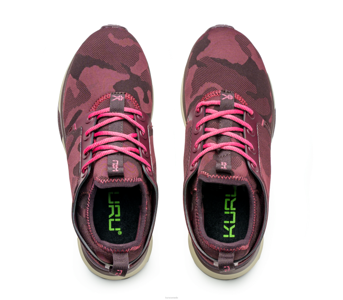 Kuru Shoes Camo Wine/Pink Sorbet Women ATOM 84BZ30