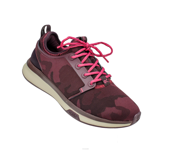 Kuru Shoes Camo Wine/Pink Sorbet Women ATOM WIDE 84BZ60