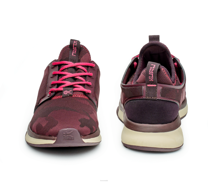 Kuru Shoes Camo Wine/Pink Sorbet Women ATOM WIDE 84BZ60