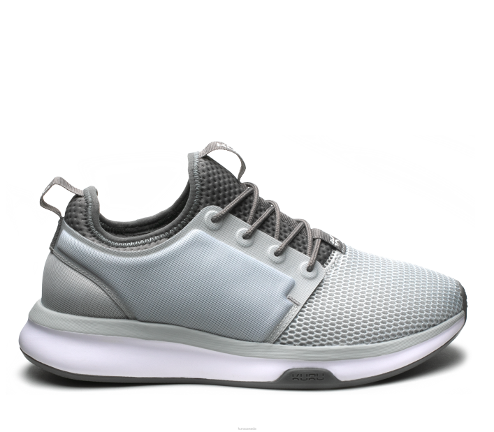 Kuru Shoes Cloud Gray/White/Iron Gray Women ATOM WIDE 84BZ58