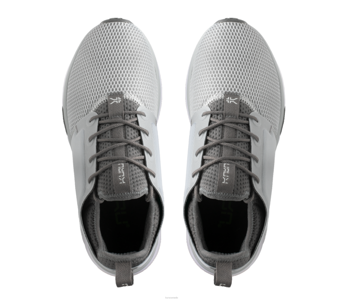 Kuru Shoes Cloud Gray/White/Iron Gray Women ATOM WIDE 84BZ58