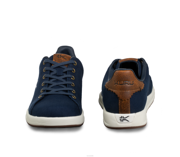 Kuru Shoes Deep Navy/White/Mustang Brown Women ROAM 84BZ21
