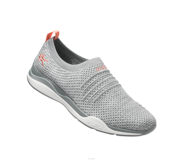 Kuru Shoes Heather Gray/White/Peach Pink Women STRIDE 84BZ70