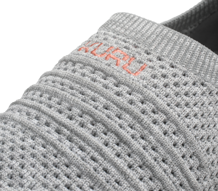 Kuru Shoes Heather Gray/White/Peach Pink Women STRIDE WIDE 84BZ91