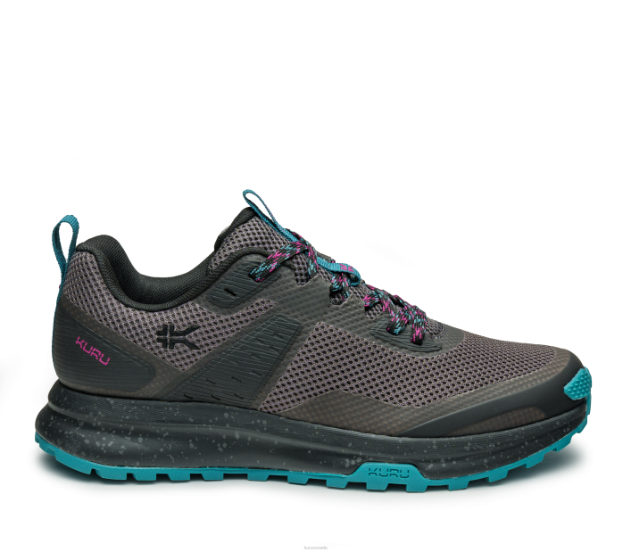 Kuru Shoes Jet Black/Dark Teal Women ATOM TRAIL 84BZ5