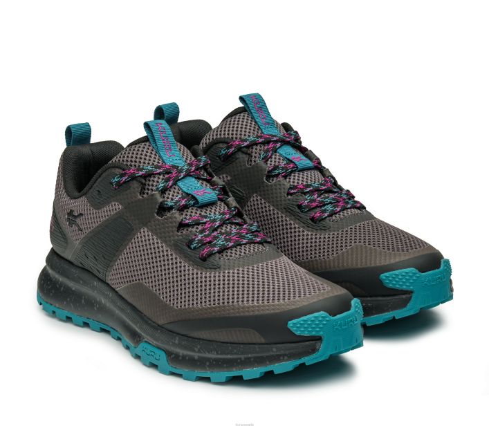 Kuru Shoes Jet Black/Dark Teal Women ATOM TRAIL 84BZ5
