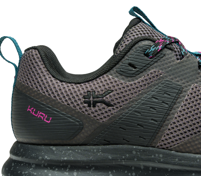 Kuru Shoes Jet Black/Dark Teal Women ATOM TRAIL 84BZ5