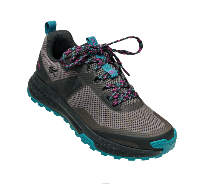 Kuru Shoes Jet Black/Dark Teal Women ATOM TRAIL 84BZ5