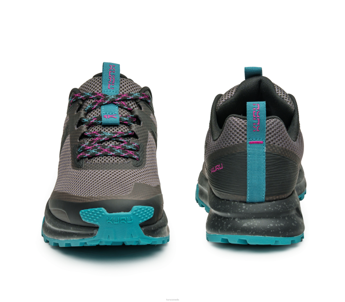 Kuru Shoes Jet Black/Dark Teal Women ATOM TRAIL 84BZ5