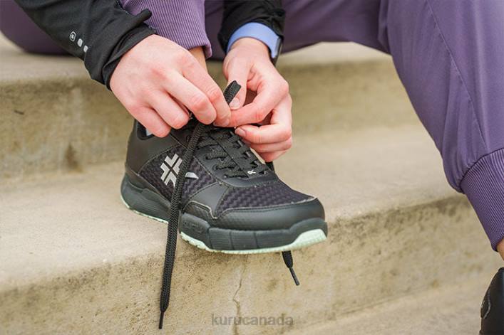 Kuru Shoes Jet Black/Dusty Aqua Women QUANTUM WIDE 84BZ47