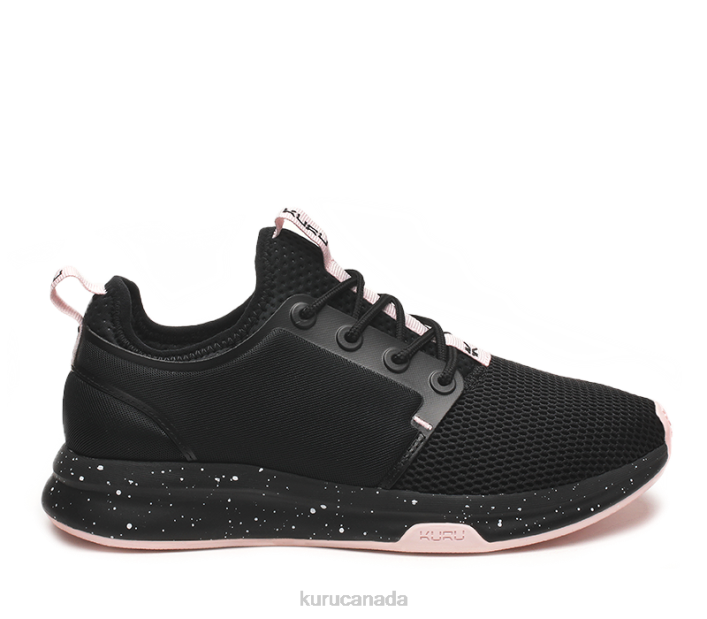 Kuru Shoes Jet Black/Misty Lilac Women ATOM WIDE 84BZ65