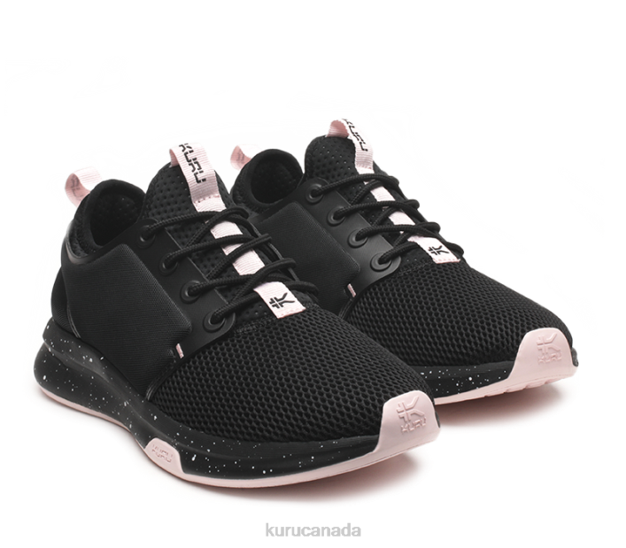 Kuru Shoes Jet Black/Misty Lilac Women ATOM WIDE 84BZ65