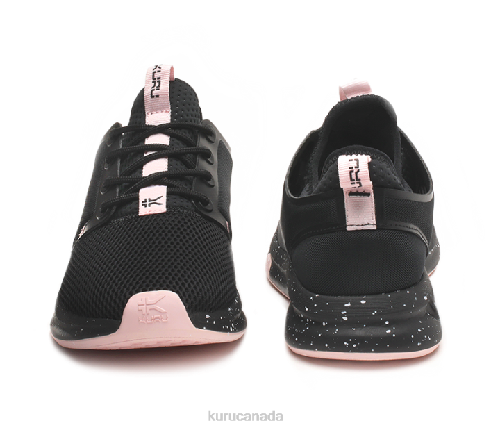 Kuru Shoes Jet Black/Misty Lilac Women ATOM WIDE 84BZ65