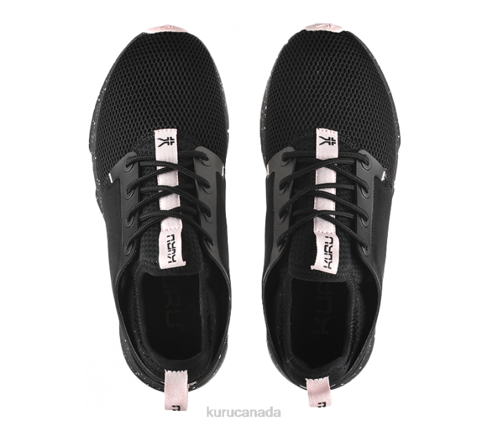 Kuru Shoes Jet Black/Misty Lilac Women ATOM WIDE 84BZ65