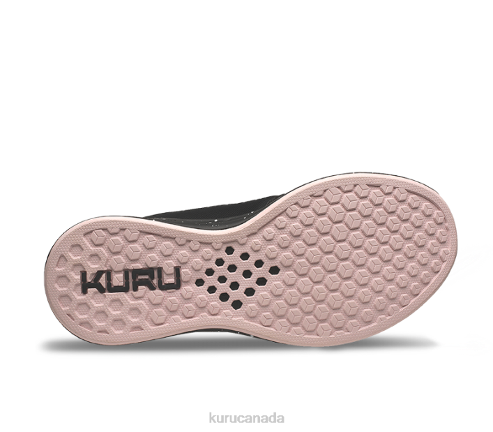 Kuru Shoes Jet Black/Misty Lilac Women ATOM WIDE 84BZ65