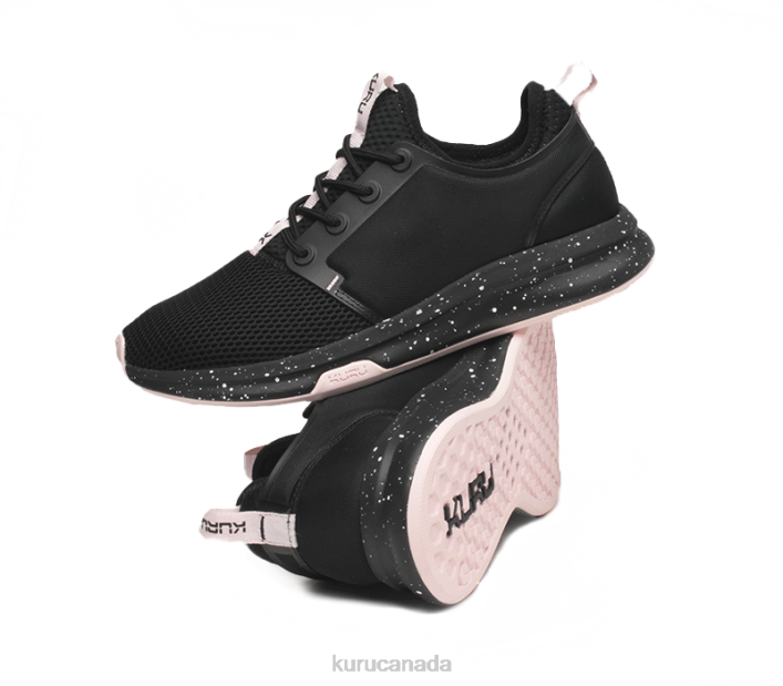 Kuru Shoes Jet Black/Misty Lilac Women ATOM WIDE 84BZ65