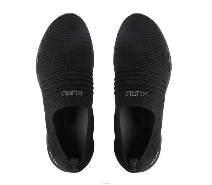 Kuru Shoes Jet Black/Slate Gray Women STRIDE WIDE 84BZ95