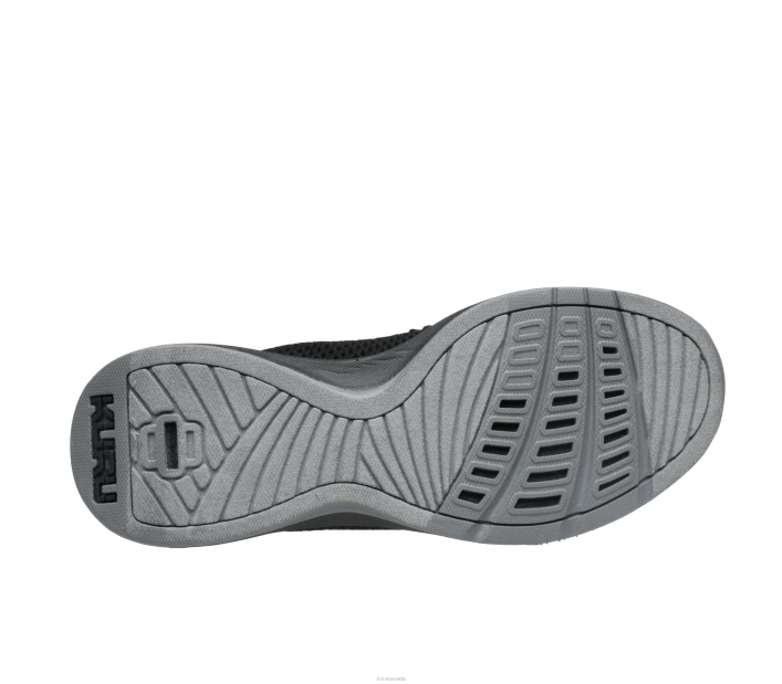 Kuru Shoes Jet Black/Slate Gray Women STRIDE WIDE 84BZ95
