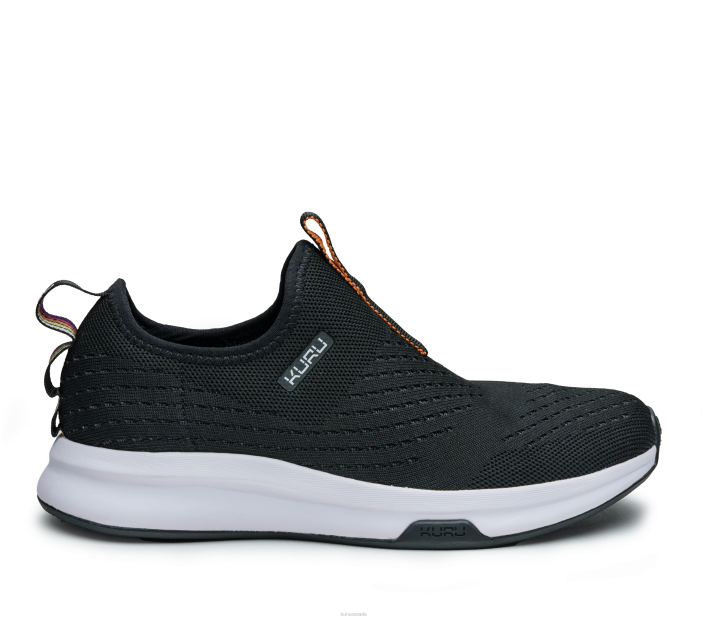 Kuru Shoes Jet Black Women ATOM SLIP-ON 84BZ77