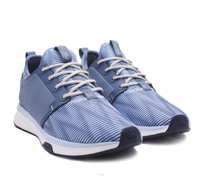 Kuru Shoes Mineral Blue/Bone Gray Women ATOM WIDE 84BZ56