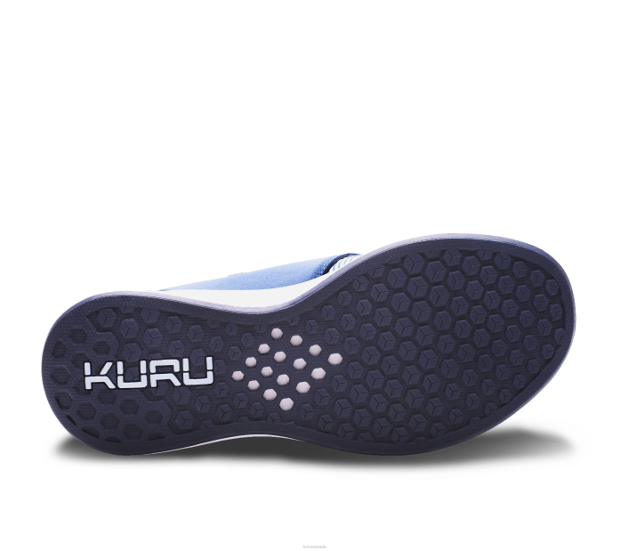 Kuru Shoes Mineral Blue/Bone Gray Women ATOM WIDE 84BZ56